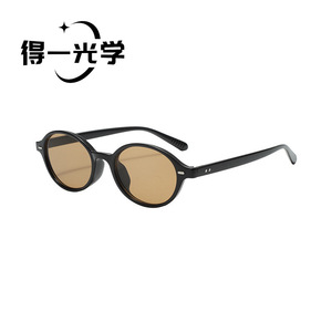 De Yi <b>Optics</b> Retro Oval Sunglasses Tortoiseshell Frame UV400 Protection Unisex Outdoor Use - Product Image 4