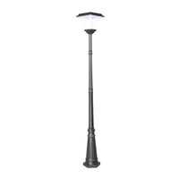Lampe solaire DC pour pelouse extérieure moderne à succès, IP65, étanche, avec poteau de 1 m, lumière LED de jardin avec télécommande, aluminium + PC, à intensité variable