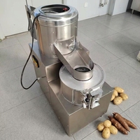 MD Brand Goede Kwaliteit Automatische RVS Industriële Aardappelwas-, Schil- en Snijmachine 400kg/u Capaciteit Hoge Schilcapaciteit