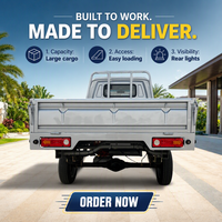 Mini-camion électrique compact à cabine simple, benne ouverte, maniement facile pour la livraison de marchandises urbaines, le transport agricole et les petites entreprises