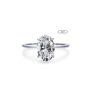 Ensemble de bijoux de mariage classique SPJ bagues de fiançailles Solitaire taille ovale Zircon 925 en <span class=keywords><strong>argent</strong></span> Sterling bagues de fiançailles Carat personnalisées - Product Image 6