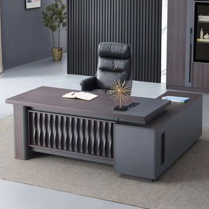 Modern lüks yönetici masası yeni 200cm ahşap Panel CE sertifikalı ceo'su ofis mobilyaları L şeklinde yönetici masası - Product Image 1