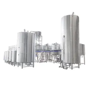 Attrezzatura per la produzione di birra Tiantai full mash in acciaio inossidabile fermentatore conico riscaldamento a vapore 4 recipienti 5000L 40BBL micro brew