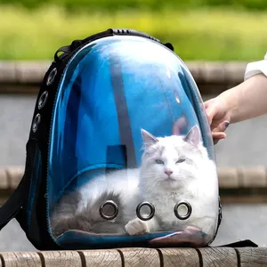 휴대용 고양이 케이지 고양이 여행 가방 개 배낭 스페이스 캡슐 애완동물 가방 외출 투명 고양이 가방