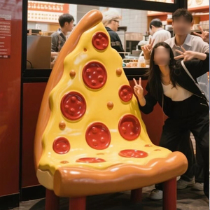 Pieza de Arte de resina epoxi realista a gran escala personalizada, escultura de hamburguesa de Pizza de queso, decoración de restaurante personalizada, moda para el hogar - Product Image 5