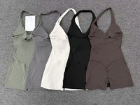 Combinaison de yoga sportive pour femme, séchage rapide, une pièce, pour fitness et entraînement, combinaison courte de yoga