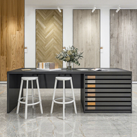 Boya Écologique pour Meuble de Rangement Combiné Personnalisable en Bois, Revêtement de Sol en Bois, Bois d'œuvre, Pierre Artificielle, Quartz, Présentoir de Table, Armoire