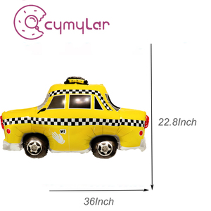 CYmylar Ballons en aluminium en forme de <span class=keywords><strong>taxi</strong></span> personnalisés NYC Ballons de <span class=keywords><strong>taxi</strong></span> à carreaux pour la décoration de fête d'anniversaire de New York - Product Image 5
