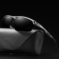 Lunettes de soleil polarisées ovales en métal pour hommes, idéales pour le cyclisme en extérieur, la conduite et la vision nocturne - Vente en gros 8550