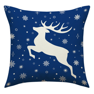 Christmas Pillowcase Set 18x18 Inch Nordic Design Reindeer <b>Snowflake</b> Merry Christmas <b>Decorative</b> Cushion Cover for Living Room - Product Image 4