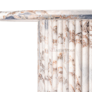 <span class=keywords><strong>Table</strong></span> à manger en marbre <span class=keywords><strong>de</strong></span> luxe, meuble <span class=keywords><strong>de</strong></span> maison, pieds côtelés en marbre <span class=keywords><strong>gris</strong></span> poli, pierre naturelle, <span class=keywords><strong>table</strong></span> à manger italienne, tendance 2023 - Product Image 5