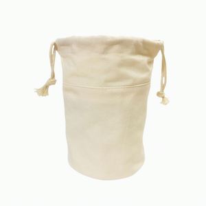 Wholesale Custom Logo Makeup Bag Portable <b>Round</b> <b>Canvas</b> Cosmetic Case with Drawstring Closure - Product Image 3