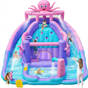 Tobogán Inflable de Nylon con Forma de Pulpo para Niños, Personalizado por Waterhan, Combinación de Piscina y Tobogán, Comercial, Residencial, para Exteriores, Capacidad Máxima - Product Image 1