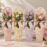 Scatola Regalo Rigida in Cartone con Finestra a Forma di Cuore, Fiocco in Nastro Dorato e Logo Personalizzato