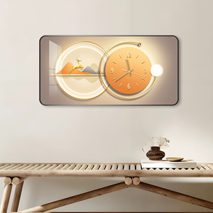 Horloge murale <span class=keywords><strong>en</strong></span> porcelaine cristalline à impression numérique <span class=keywords><strong>pour</strong></span> la décoration de la salle à manger moderne, peintures murales numériques <span class=keywords><strong>pour</strong></span> le <span class=keywords><strong>salon</strong></span> - Product Image 5