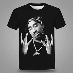 เสื้อยืดแร็ปเปอร์ 2Pac แบบถัก 3 มิติ ระบายอากาศได้ดี สวมใส่สบาย แบบยูนิเซ็กส์ ฮิปฮอป แขนสั้น พิมพ์ลายดิจิทัล ไซส์ใหญ่ รับผลิตตามแบบ (OEM) ผลิตจากโพลีเอสเตอร์ 100% - Product Image 3