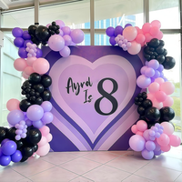 Kit d'arche de guirlande de ballons en latex rose, violet et noir de 10 pouces, thème sorcière, pour anniversaire, baby shower, remise de diplôme, Pâques, décorations de fête