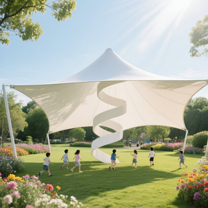 Cao cấp vườn cảnh quan khung thép cấu trúc pvdf dù để che nắng Lều công viên màng tán cho khách sạn ứng dụng - Product Image 1