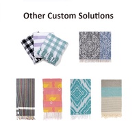 Vente en gros 100% coton recyclé Peshtemal Hammam Serviettes de plage sans sable Logo imprimé personnalisé Style d'été Couleur unie Design uni