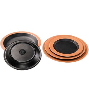 Melamine <b>Plate</b> Round <b>Black</b> Flat Steak <b>Plate</b> Pizza Tray Commercial Use Hotel Coffee Tea Party Serving Dish - Product Image 5
