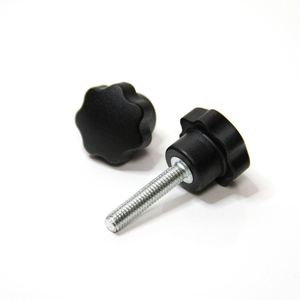 Poignée et bouton en plastique noir de 25 mm pour machine-outil avec design contemporain - Product Image 4