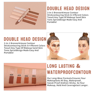 7 couleurs haute Pigment longue durée multi-fonction beauté bâton Contour surligneur fard à joues-non <span class=keywords><strong>gras</strong></span> bronzant maquillage du visage - Product Image 4