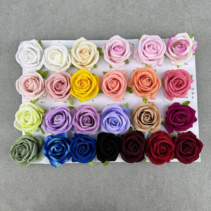 LO-777 Vente en gros de têtes de <span class=keywords><strong>roses</strong></span> artificielles en soie faites à la main pour mariage, Saint-Valentin, boîte à fleurs et décoration de gâteaux - Product Image 1