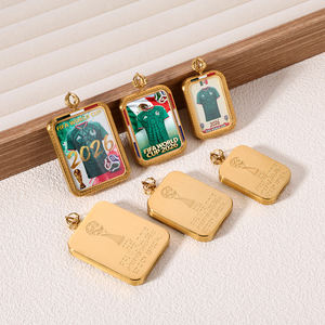 قلادة رجالية من الفولاذ المقاوم للصدأ بتصميم كرة القدم المكسيكية لكأس العالم 2026 - Product Image 4