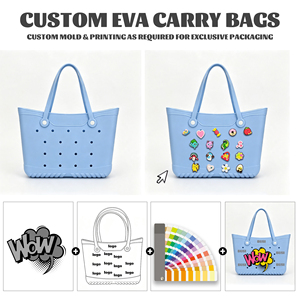 Bolso Tote de EVA de Color Sólido Versátil DIY, Abierto, Portátil, Ligero, Regalo para Animadoras, Bolso de Hombro Grande para Fin de Semana, 15 Pulgadas - Product Image 6