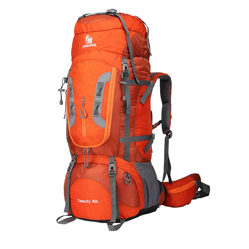 Large capacity mountaineering bag 80L camping and hiking more external backpack waterproof wear manufacturers hiking bag