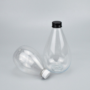 Bouteille de boisson en forme de goutte d'eau pour animaux de compagnie, 250 ml, bouchon à vis, forme conique, pour emballage de jus, lait, thé - Product Image 4