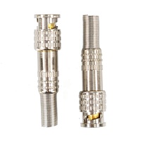 Terminales adaptadores de cobre con conector BNC CCTV de tornillo rápido con pines 1P para conexiones de cable RG59 Impedancia 50/75ohm