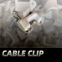 Clips de câble circulaires plats avec connecteur de fil de clou en acier trempé résistant en PE et en acier zingué et accessoires