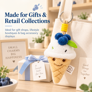 Portachiavi in peluche personalizzato a forma di gelato ai mirtilli, ciondolo per borsa a forma di cibo, morbido giocattolo imbottito, OEM ODM, all'ingrosso, regalo per negozi al dettaglio, <span class=keywords><strong>TOY</strong></span> <span class=keywords><strong>STORY</strong></span> - Product Image 6