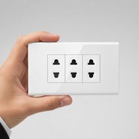 Kolani 120 Enchufe de Pared Modular Triple de 2 Orificios, Vertical, 16A 250V, Empotrable, 3 Unidades, Tomacorriente Multistándar con Obturador de Seguridad