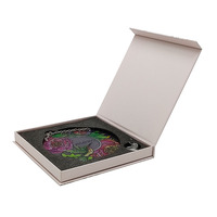 Boîte en papier personnalisée pour câble USB avec insert en EVA, boîte d'emballage pour stockage USB, boîte pour électronique grand public avec logo en relief