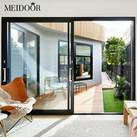 Puerta Corredera Moderna Personalizada para Dormitorio Meidoor, Certificación NFRC AS2047, Resistencia a Impactos, Vidrio de Aluminio Impermeable