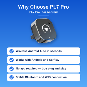 อะแดปเตอร์ไร้สาย Android Auto <span class=keywords><strong>CarPlay</strong></span> แบบพกพา กล่องสมาร์ทอเนกประสงค์ รุ่น PL7 <span class=keywords><strong>Pro</strong></span> รองรับ Dual Band WiFi Bluetooth สำหรับเครื่องเสียงติดรถยนต์ - Product Image 3