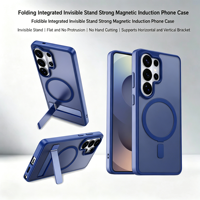 Coque transparente magnétique avec béquille intégrée, personnalisable avec logo, pour S26 S26 Ultra – Vente en gros usine