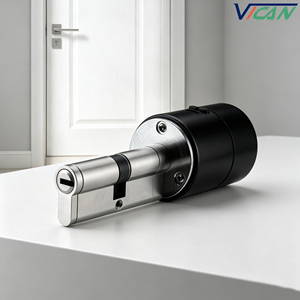 Cylindre de serrure intelligent motorisé sans fil MAX02, profil européen, application Bluetooth TTLock, cylindre de porte électrique avec recharge Type C - Product Image 1