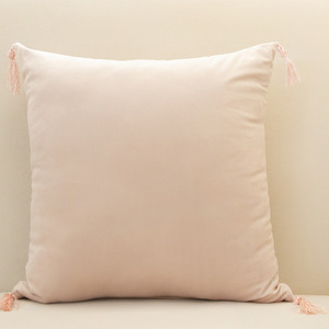 <span class=keywords><strong>Housse</strong></span> de <span class=keywords><strong>coussin</strong></span> décorative L-4546 en velours à pompons, couleur unie, pour <span class=keywords><strong>canapé</strong></span>, personnalisable - Product Image 5