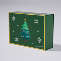 Boîte à chocolat magnétique rigide de Noël 2026 en gros, avec insert en EVA, pour festivals et événements