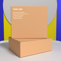 Boîtes d'expédition personnalisées avec bande adhésive en papier ondulé pour l'emballage et la livraison e-commerce