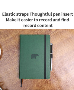 A5 couverture <span class=keywords><strong>en</strong></span> tissu à feuilles mobiles cadeau PP cahier ensemble PU cuir spirale Journal planificateur Gratitude qualité papeterie fournitures scolaires - Product Image 2