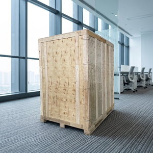 Premium Eco-Friendly Wooden Storage Vault <b>Crate</b> Solid Wood Logistics Packaging <b>Collapsible</b> Custom Logo Engraving OEM Wholesale - Product Image 1