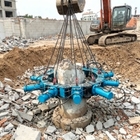 Cisaille hydraulique pour pieux, brise-pieux, utilisée sur les chantiers de construction