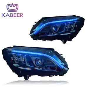 שדרוג W205 LED פנס לנץ 2015-2021 W205 מרובה קרן LED פנס C63 C300 C180 C200 C260 חדש דינמי הפעל אות DRL