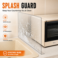 Protection anti-éclaboussures en polycarbonate sur mesure pour évier de cuisine, séparateur de comptoir en plastique transparent
