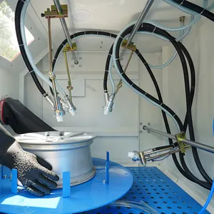 מכונת התזת חול תעשייתית, ארון פיצוץ שוחקים אוטומטי עבור חישוק לרכב - Product Image 6