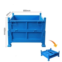 Cage de stockage en acier robuste et épaissi pour entrepôt, conteneur métallique adapté aux entrepôts industriels et au transport logistique